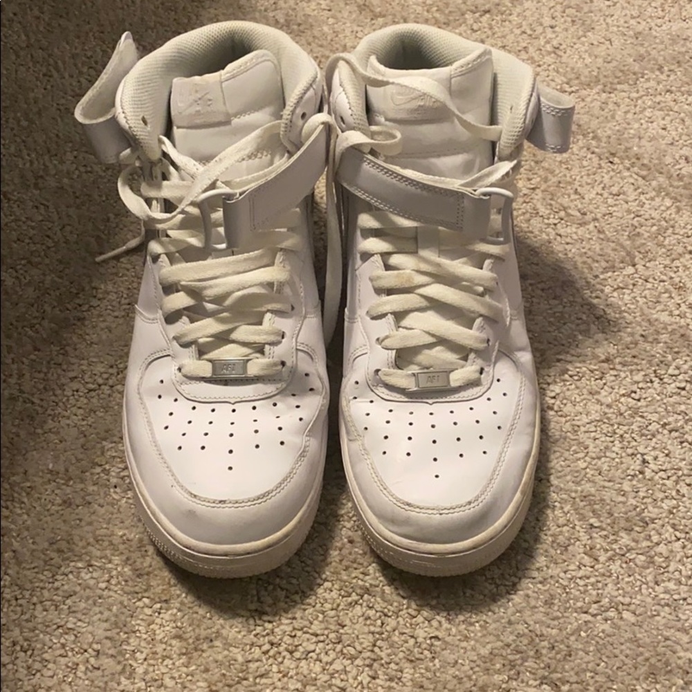 All white Nike air sneakers